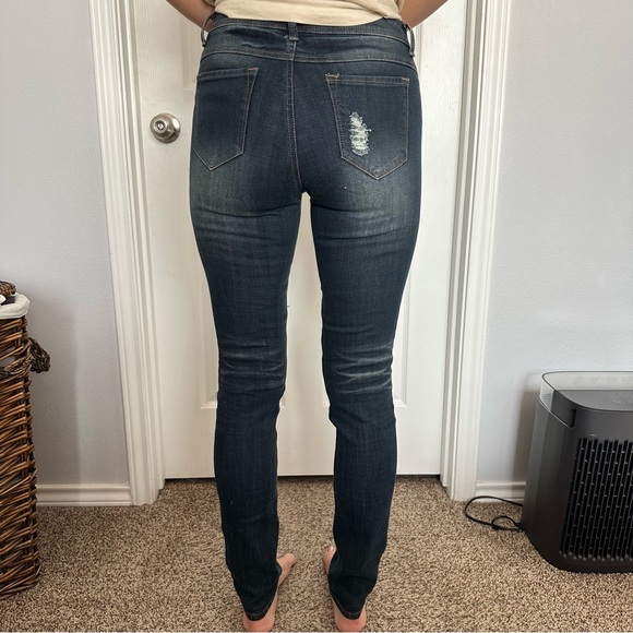 Wet Seal distressed skinny jeans size 27 - Picture 4 of 4
